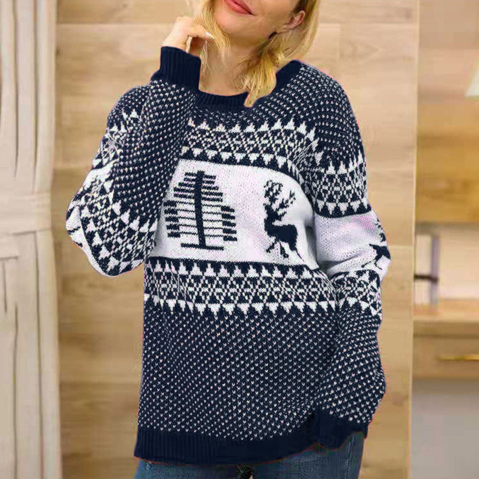 Women Lady Jumper Pullover Tops Coat