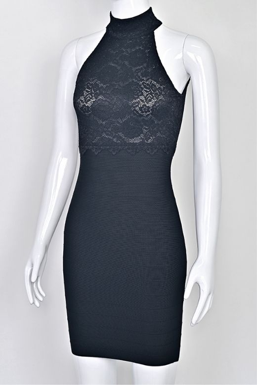 Quinn Bandage Mini Dress - Classic Black (Sale)