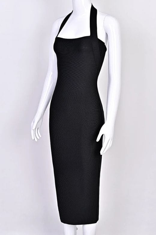 Raya Bodycon Midi Dress - Navy Blue