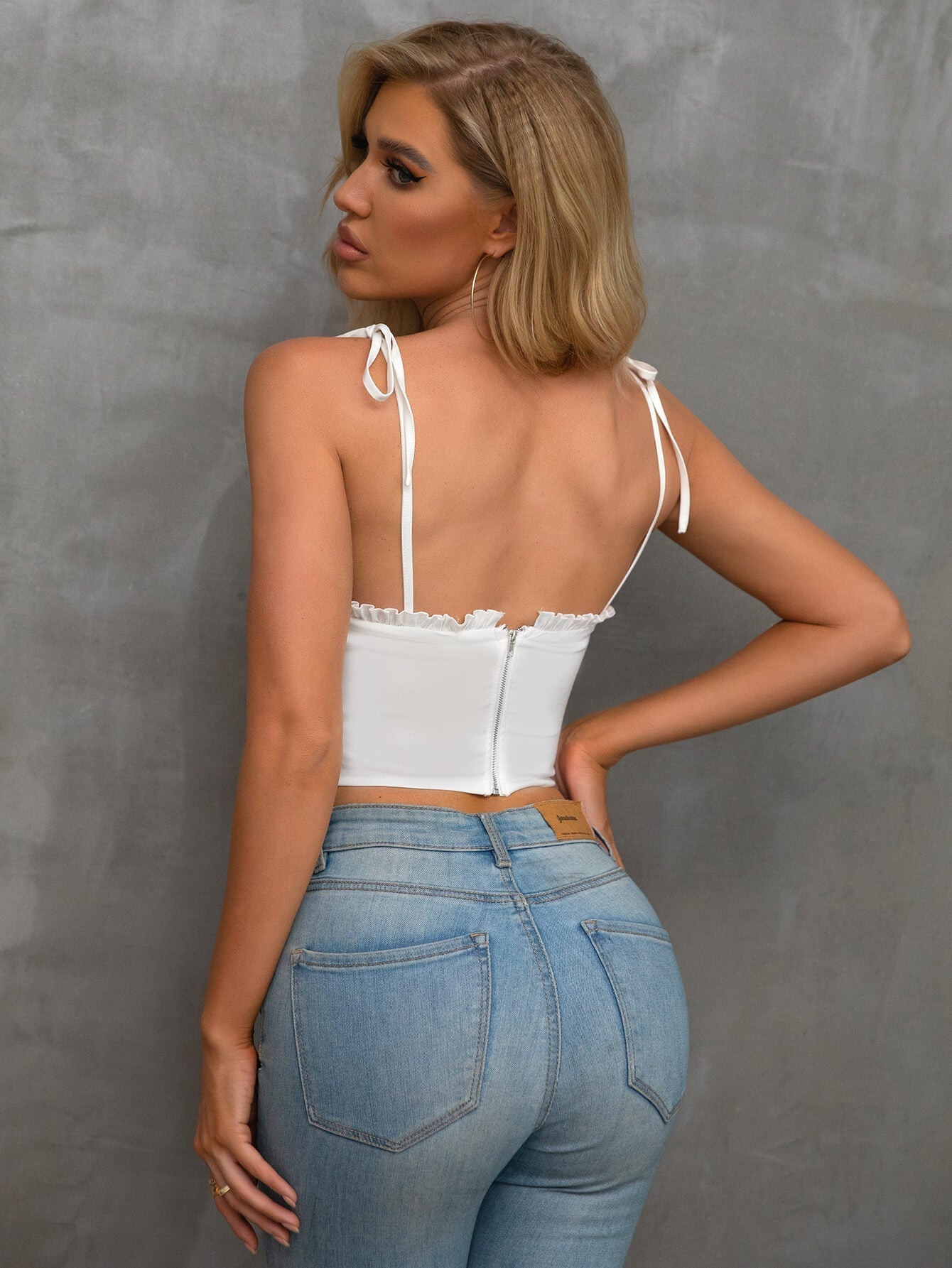 Ruffle Cami Corset Top