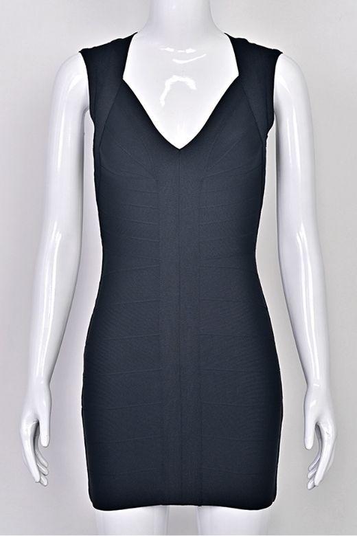 Sabrina Bandage Mini Dress - Coffee Brown