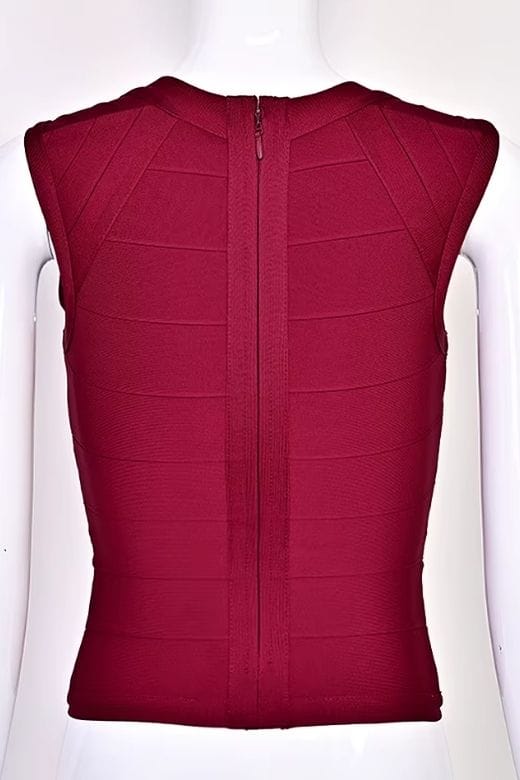 Sabrina Bandage Top - Red Wine