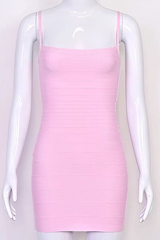 Scarlett Bandage Mini Dress - Dusty Pink