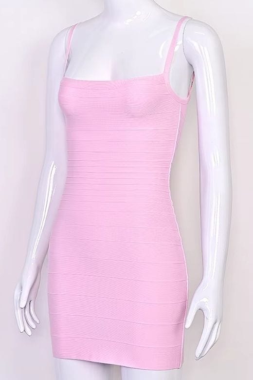 Scarlett Bandage Mini Dress - Dusty Pink