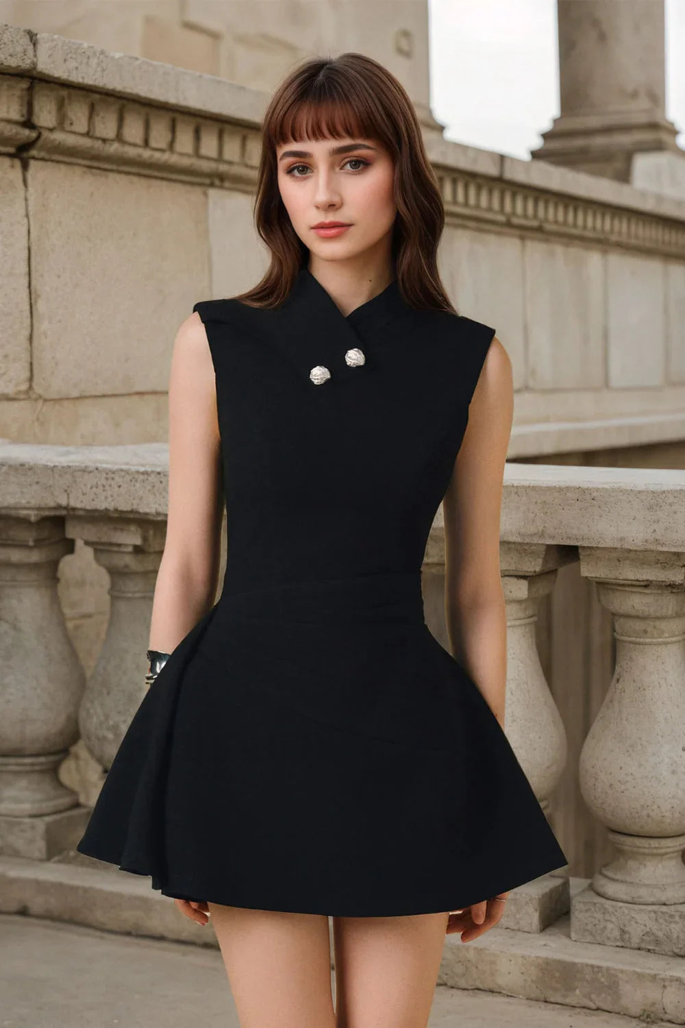Sleeveless Slim Mini Work Dress