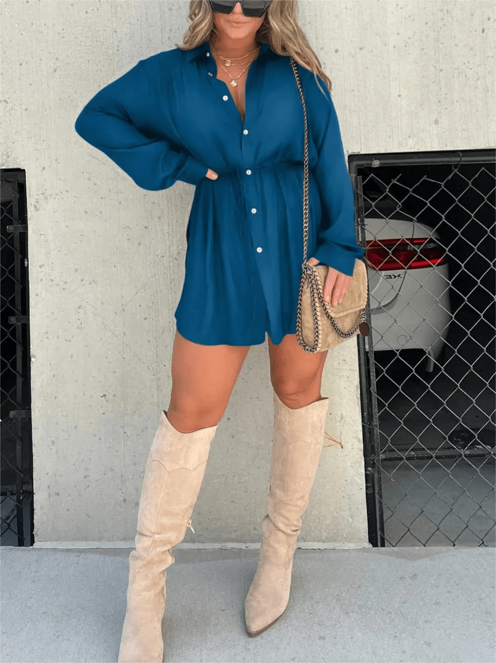 Adalicia Elegant Satin Overall Dress for Every Occasion for Women
