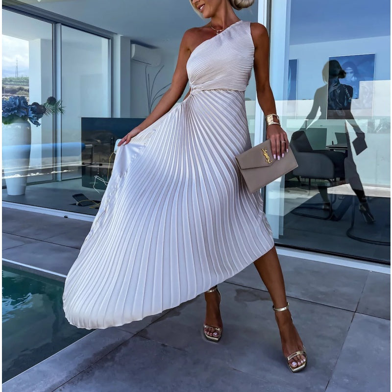 Amira Aesthetic Maxi Dress with Hemstitch Premium Wardrobe Essential