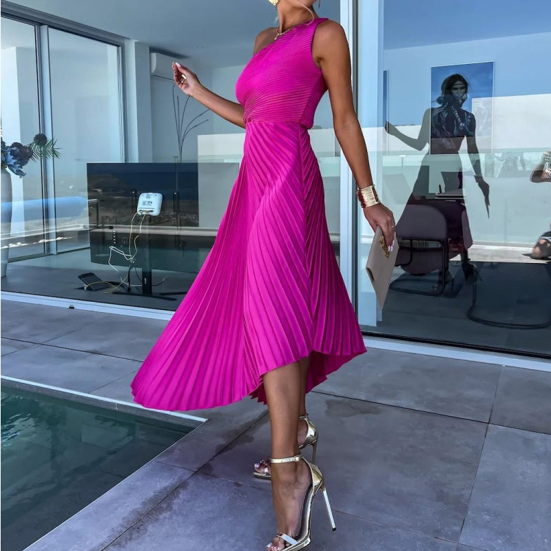 Amira Aesthetic Maxi Dress with Hemstitch Premium Wardrobe Essential