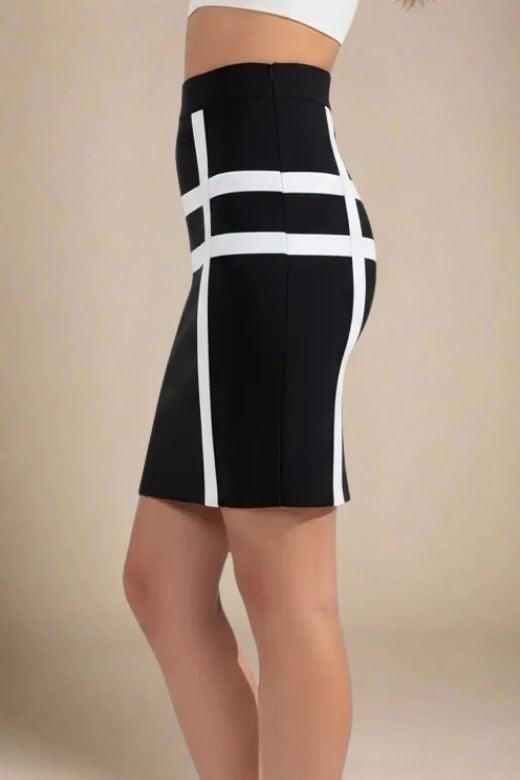 Suki High Waist Bandage Mini Skirt - Classic Black