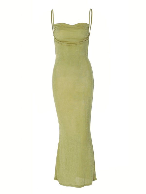 Backless Slim Temperament Suspender Dress