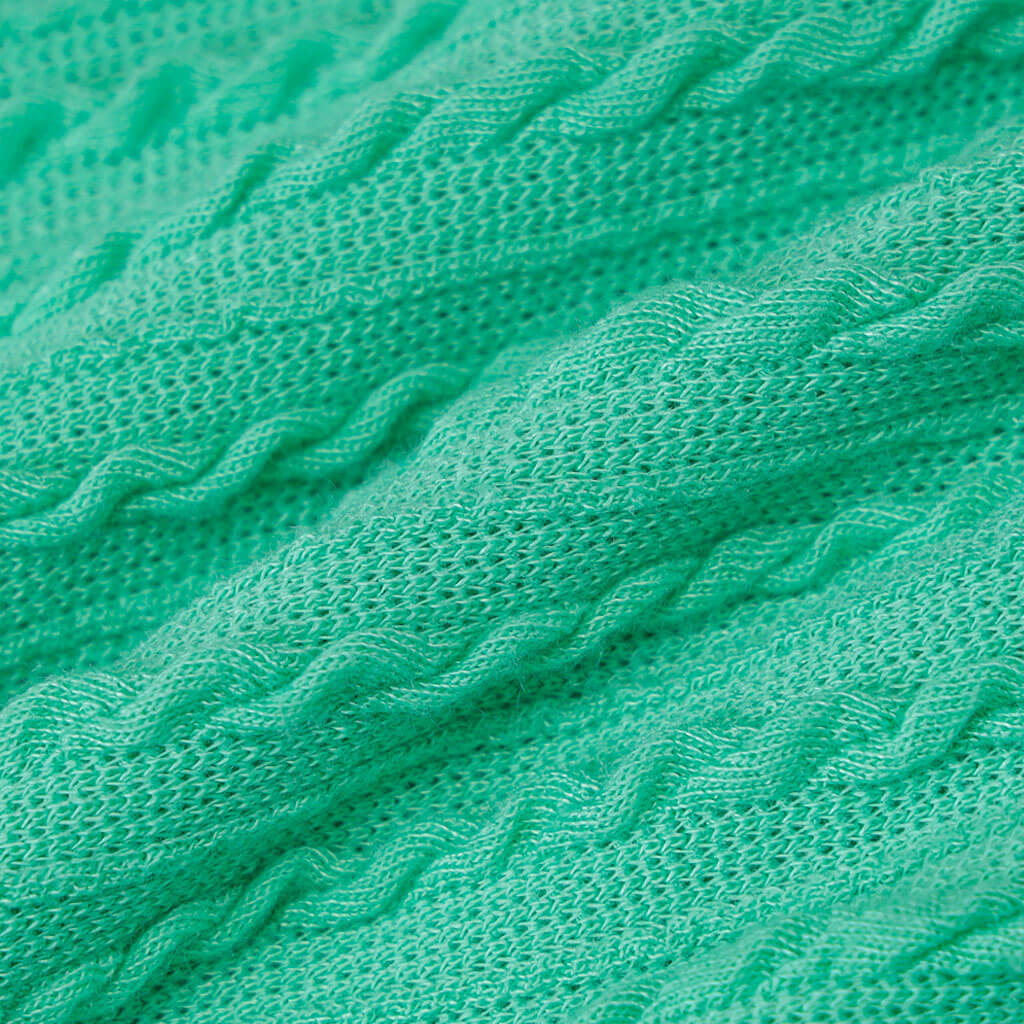 Green Round Neck Sleeveless Cable Knit Bodycon Midi Dress