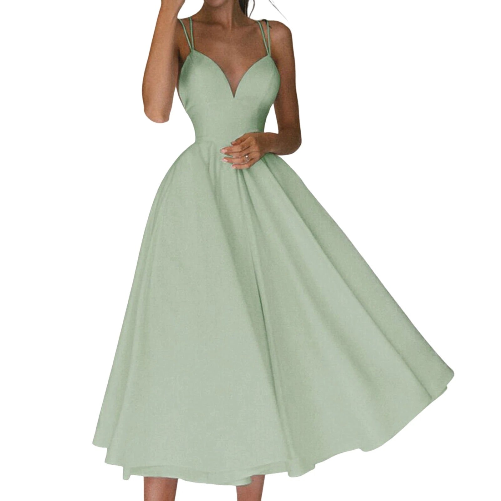 Mikal Elegant V-neck Party Dress for Women Chic Boutique Style