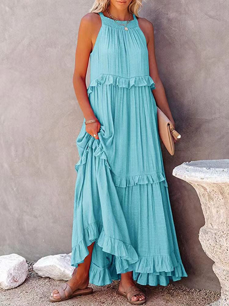 Himeria Sleeveless Dress for Women Vacation Beach Look
