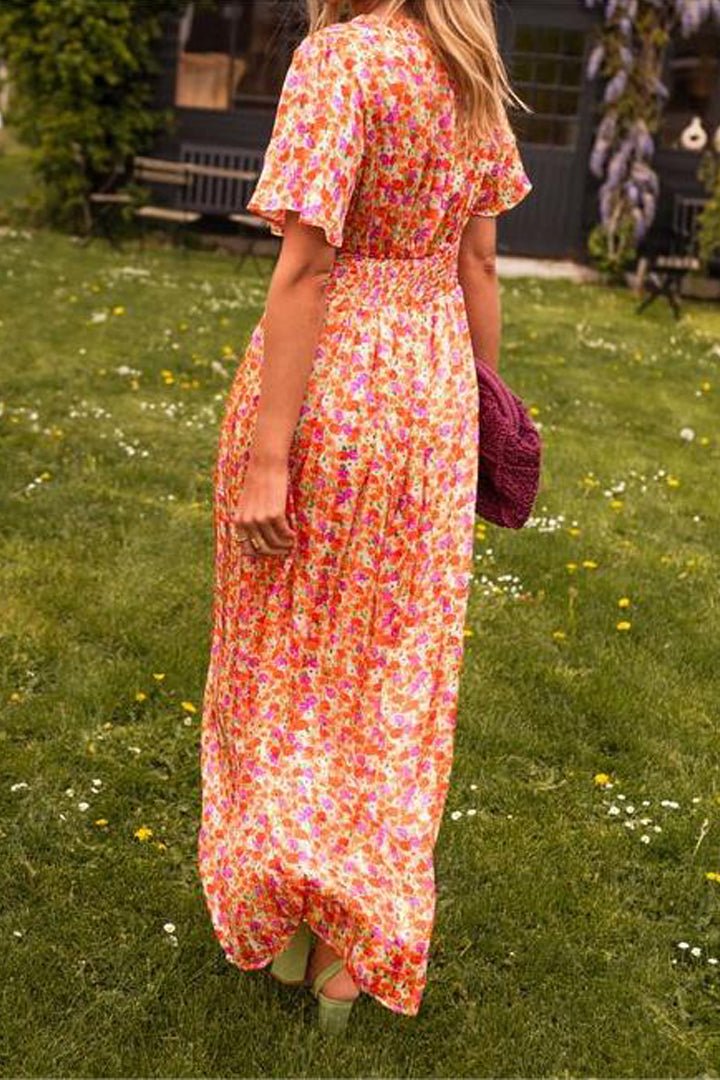 Marina Elegant Long Floral Dress for Women Date Night Outfit