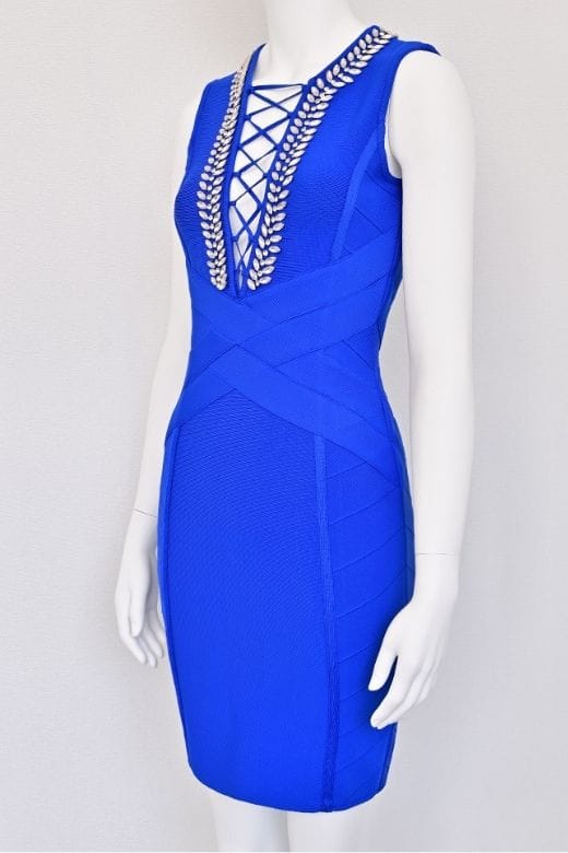 Vivian Bandage Dress - Royal Blue