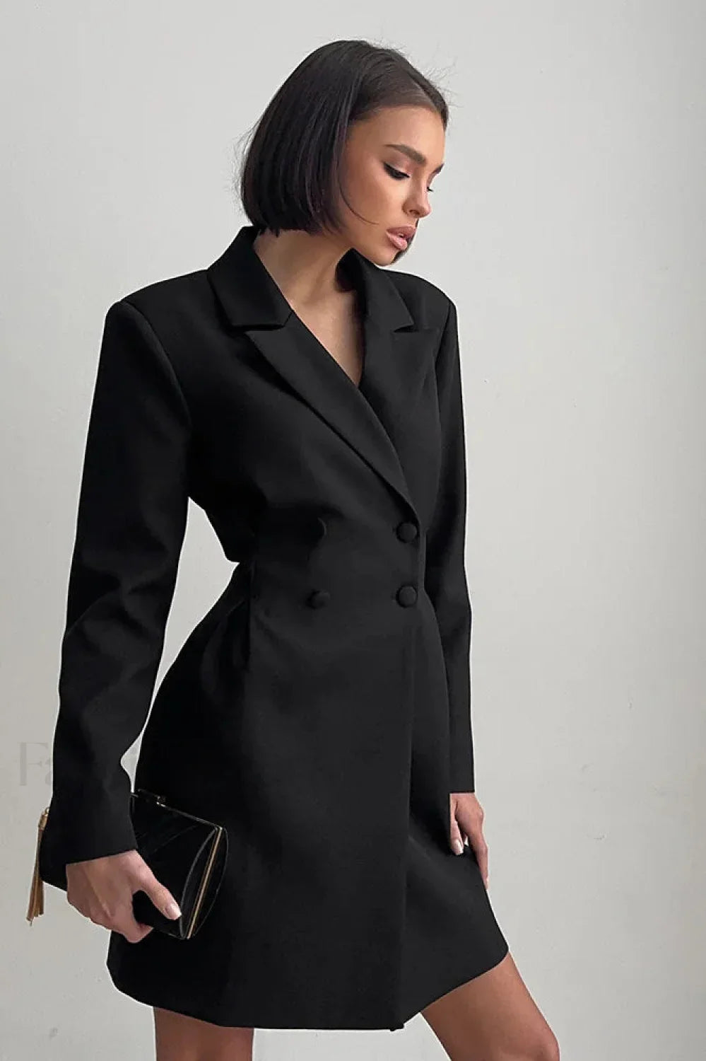 Waist Cinched Sweet Suit Style Strappy Work Dress