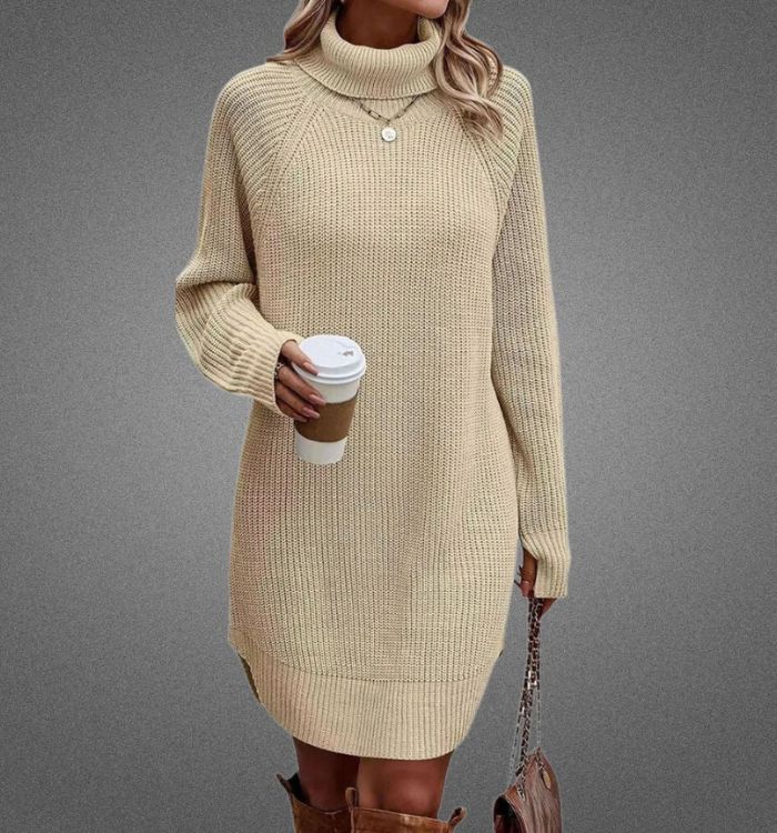 Verónica Elevated Warm Sweater Dress for Women Evening Wear Edit