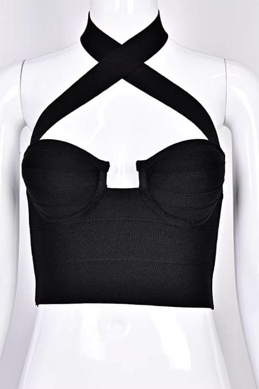 Willow Bandage Crop Top - Classic Black