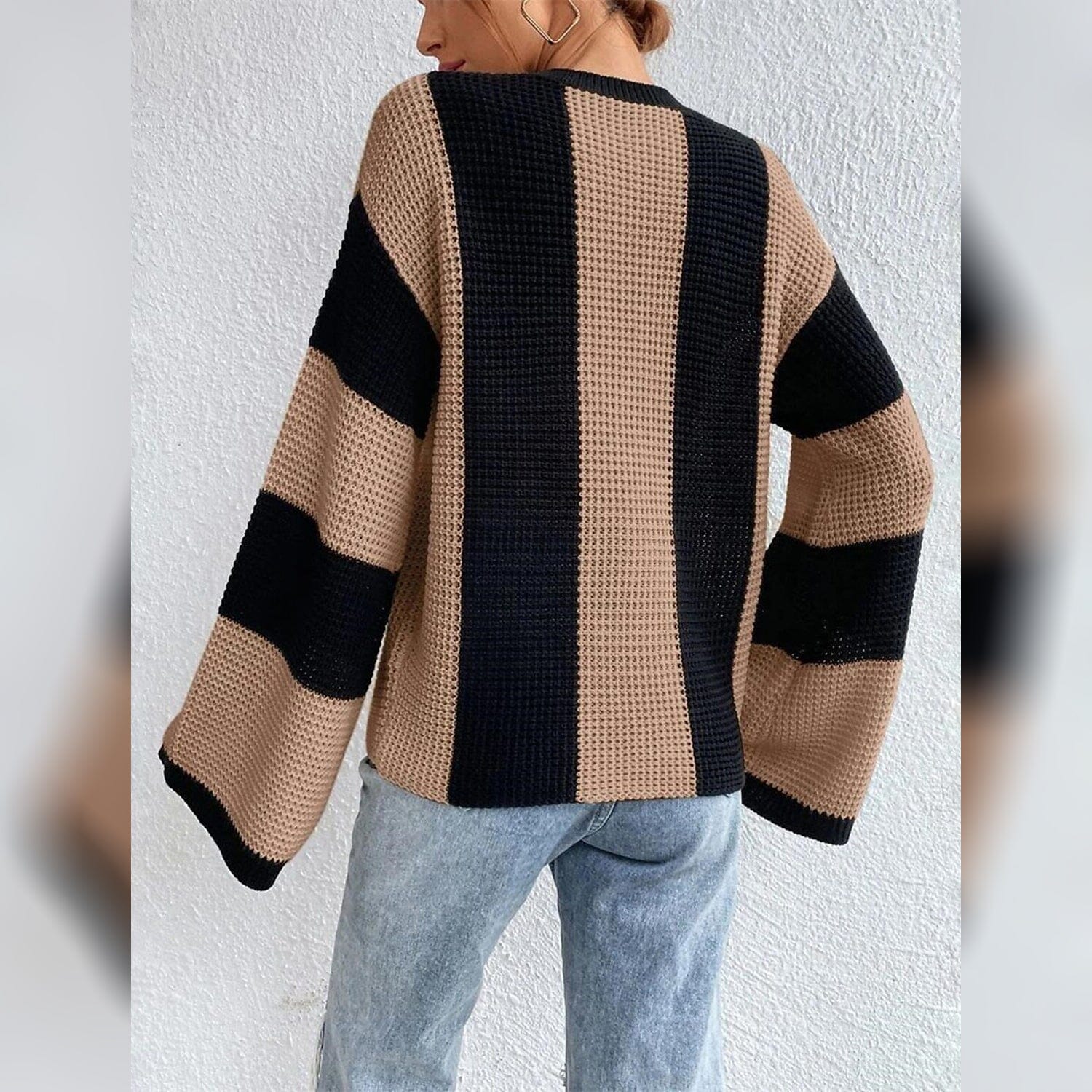 Patchwork Striped Women's Sweater