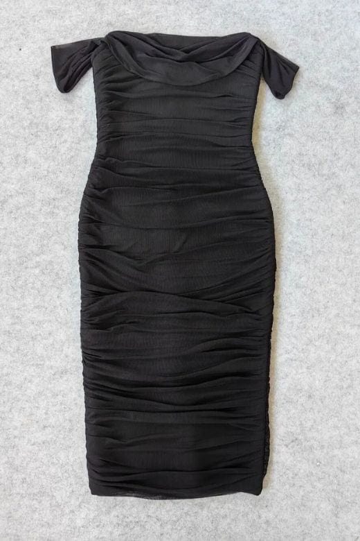 Zia Bodycon Wrap Dress - Classic Black (Sale)