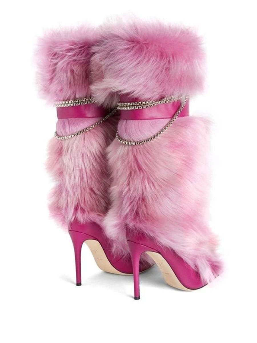 Zoe Toe Knee Leather Buckle Boot - Fashion Pov